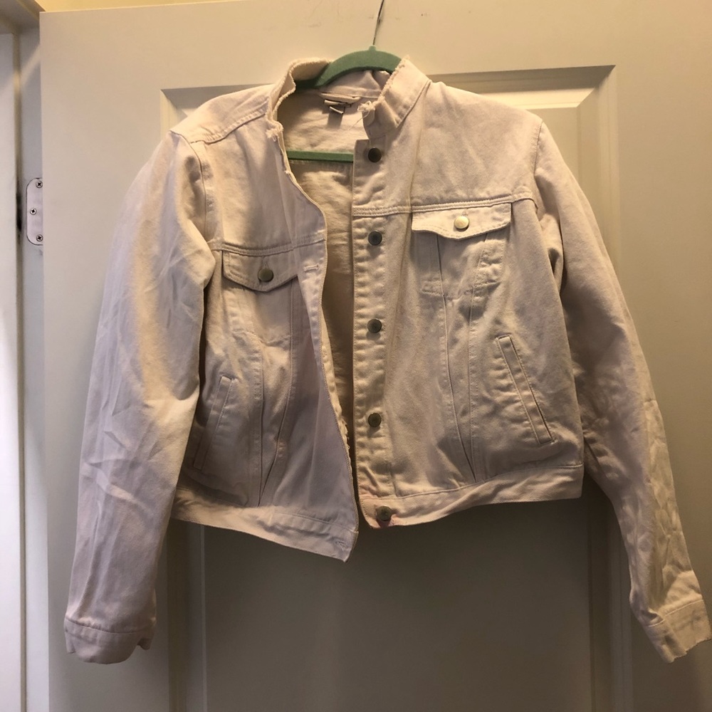 Jeans white jacket - oversized look